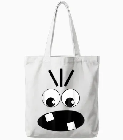 Creepy Carrots Face Funny Halloween Costume Kids and Adults Tote Bags - White