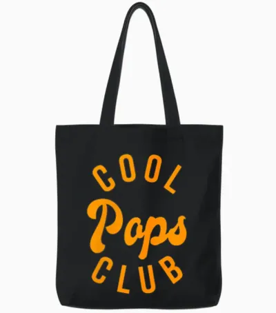 Cool Pops Club Retro Vintage Graphic Tote Bags - Black