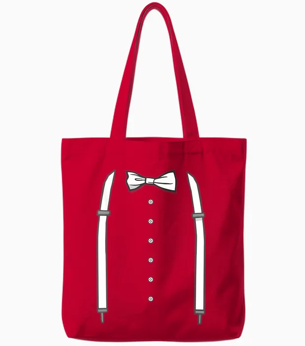 Fake Anzug Aufdruck Jga Männer T-Shirt Kostüm Verkleidung Tote Bags in Red