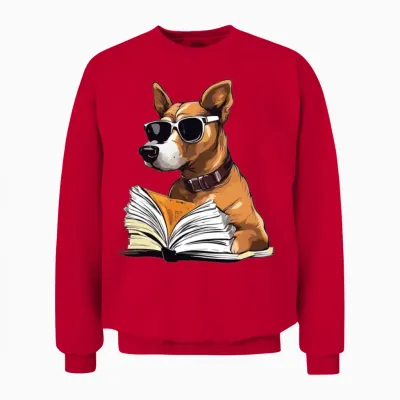 Dog Learning Unisex Sweatshirt - Red