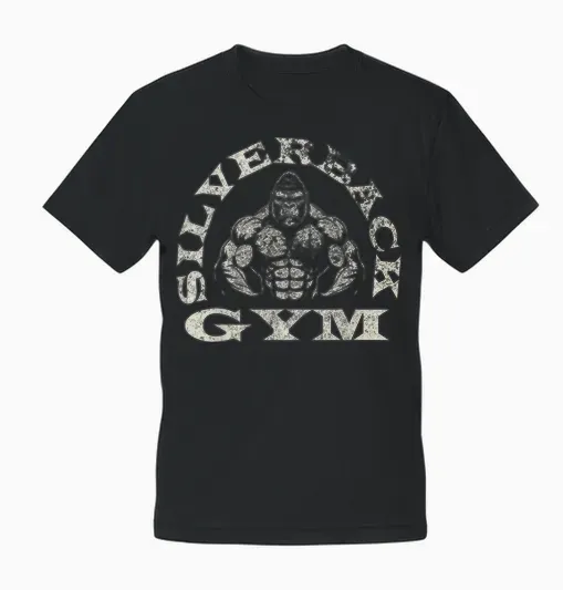 96.4% Silverback Gym Apparel, Bodybuilding, Strongman, Worn Unisex T-Shirt - Black