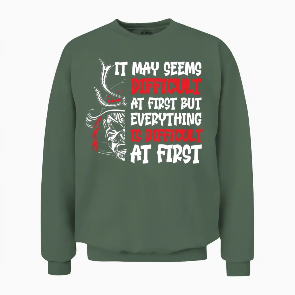 Japan Aikido Judo Japanese Unisex Sweatshirt in Military Green