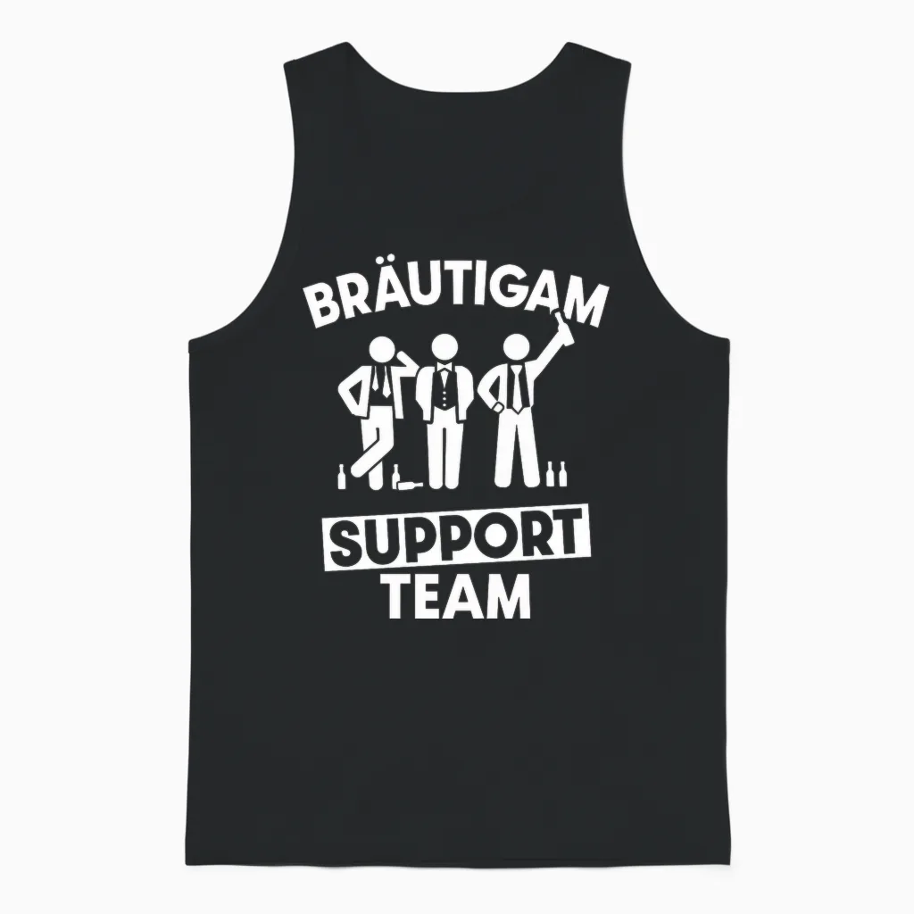 Team Bräutigam Support Team Jga Junggesellenabschied Unisex Tank Top in Black