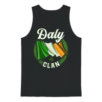 Daly Surname Irish Last Name Ireland Unisex Tank Top - Black – 1