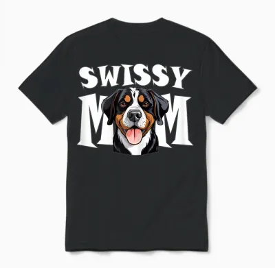 Großer Schweizer Sennenhund Mama Niedlich Swissy Mutter Unisex T-Shirt - Black