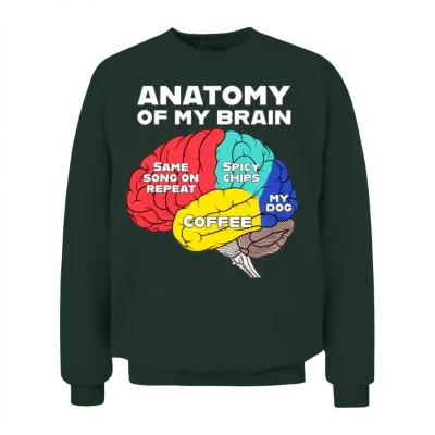 Anatomy of My Brain - Coffee Unisex Sweatshirt - Forest