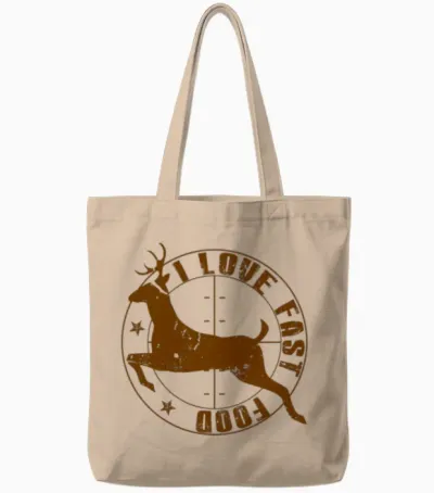 I Love Fast Food Tote Bags - Natural