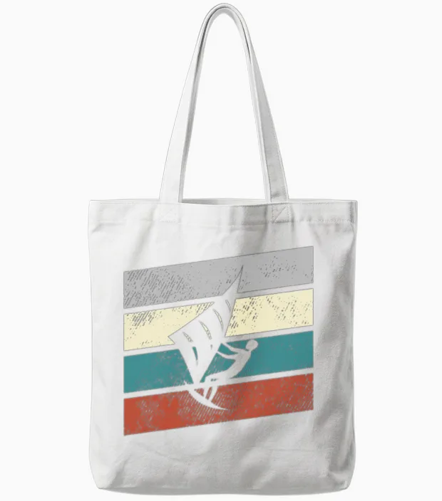 Kite Retro Tote Bags in White