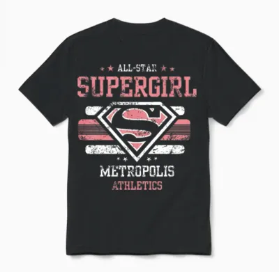 Dc Comics Supergirl Logo All-Star Unisex T-Shirt - Black