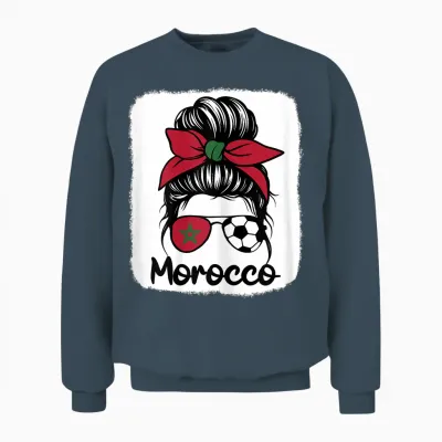 Morocco Femme Drapeau De La Maroc - Supporters Marocains Unisex Sweatshirt - Dark Heather
