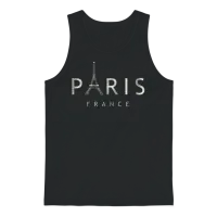 Paris Eiffel Tower Unisex Tank Top - Black – 1