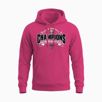 Texas Tech Red Raiders Big 12 Champs 2025 Football Unisex Hoodie - Heliconia
