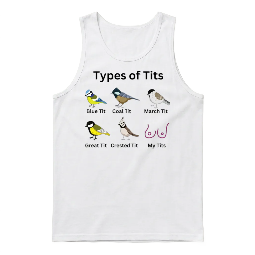 Types of Tits Unisex Tank Top - White