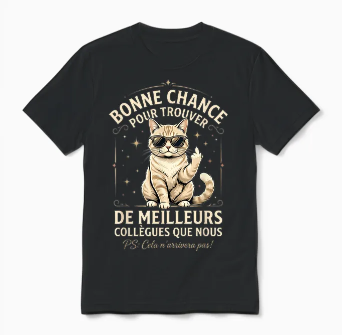 Bonne Chance Pour Trouver De Meilleurs Collègues Que Nous Unisex T-Shirt in Black