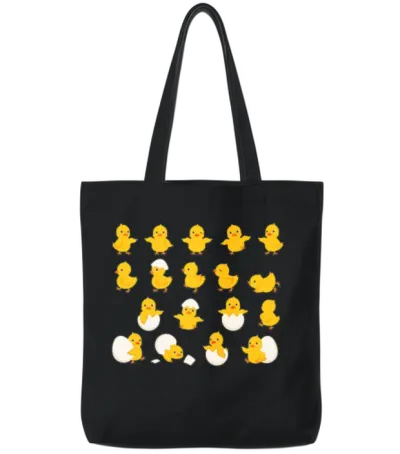 Charming Chicks Collection Tote Bags - Black