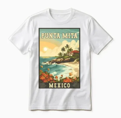 Discover Punta Mita in Mexico - Tropical Paradise Unisex T-Shirt - White