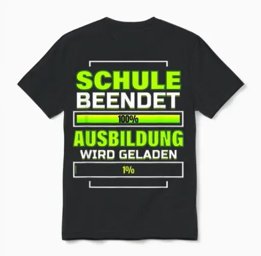 Schulabschluss Realschule 10 Klasse Hauptschule Ausbildung Unisex T-Shirt in Black