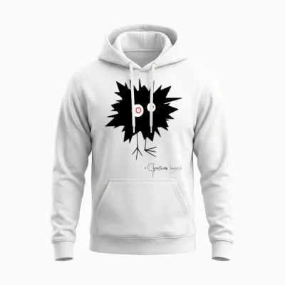 Woolly Beastie Flashed - Bestiolus Fulguratus Unisex Hoodie - White