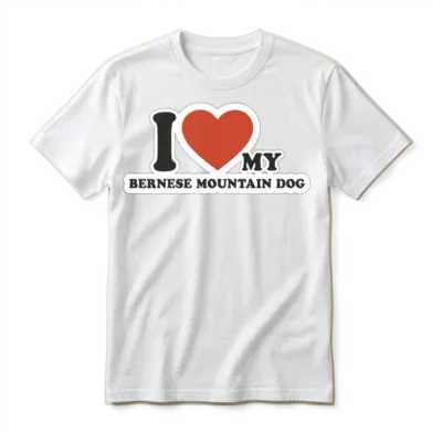 I-Love Pet Dog Dog-Breed Bernese Mountain Dog Unisex T-Shirt - White