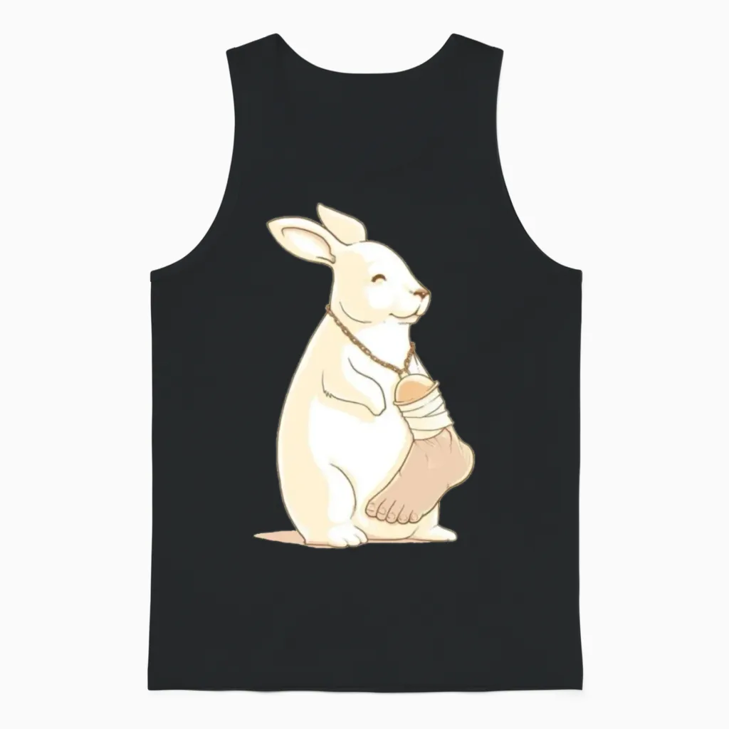 Lucky Human Foot Unisex Tank Top in Black
