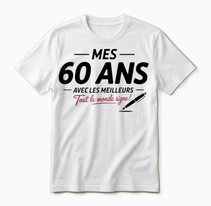 60th Birthday Man Woman 60 Years 1965 Funny Gift Unisex T-Shirt in White