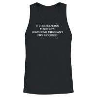 Funny Sarcastic Cheerleading Male Cheerleader Unisex Tank Top - Black – 2