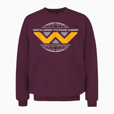 Alien: Romulus Weyland Yutani Corp Mining Colony Badge Unisex Sweatshirt - Maroon