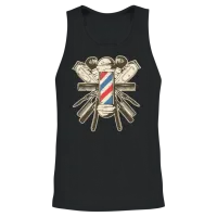 Barber Accessories - Hairdresser Beard Hairstyle Unisex Tank Top - Black – 2