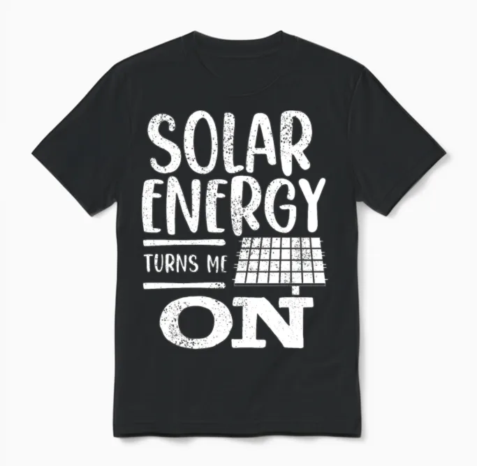 Solar Power, Renewable Energy Unisex T-Shirt - Black