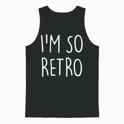 I'm So Retro Unisex Tank Top - Black