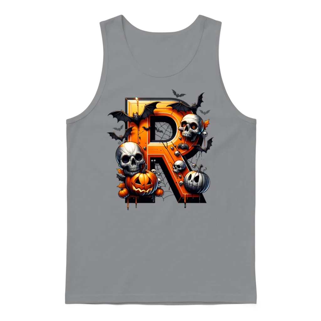 Letter R Alphabet Unisex Tank Top - Sport Grey