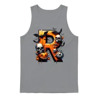 Letter R Alphabet Unisex Tank Top - Sport Grey – 1