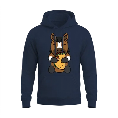 Horse Taco Lover Unisex Hoodie - Navy