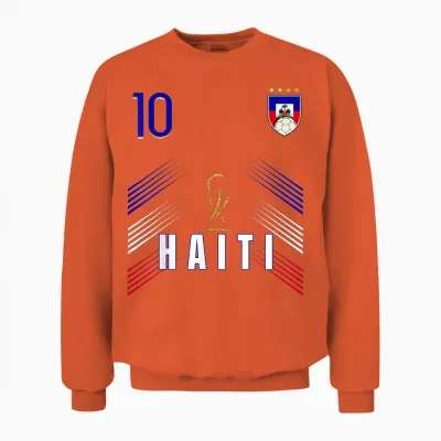 Retro Haiti Flag Haitian Pride Lovers Unisex Sweatshirt - Orange
