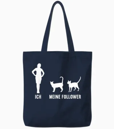 Ich Und Meine Follower Katze Mieze Kätzchen Katzen Tote Bags - Navy