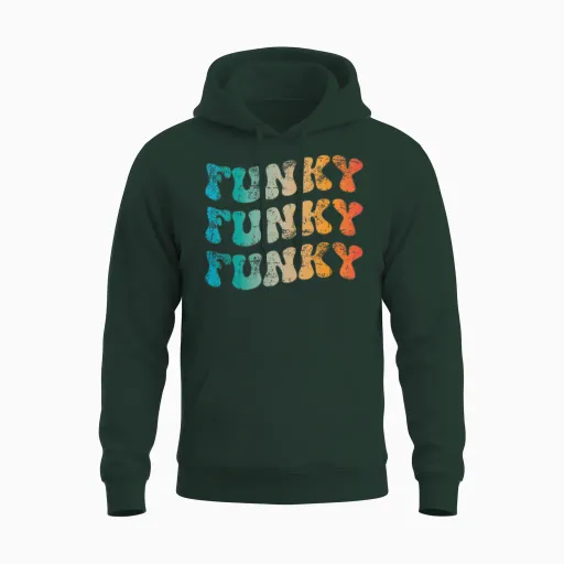 Funky Retro Unisex Hoodie - Forest