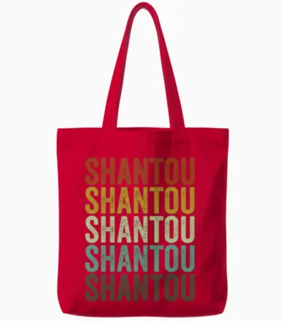 Shantou China Retro Vintage Tote Bags - Red