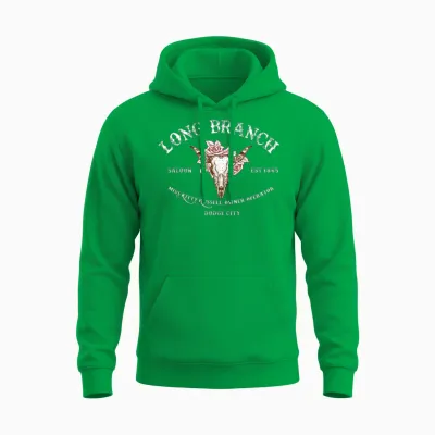 Gunsmoke T Shirtlong Branch Saloon Unisex Hoodie - Irish Green