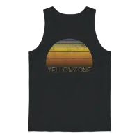 Retro Yellowstone National Park Sunset Vacation Unisex Tank Top - Black – 1