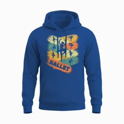 Retro Ballet Dancer Unisex Hoodie - Royal