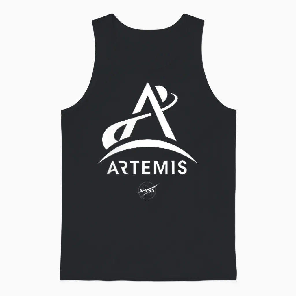 Nasa Artemis Mission Logo Unisex Tank Top in Black