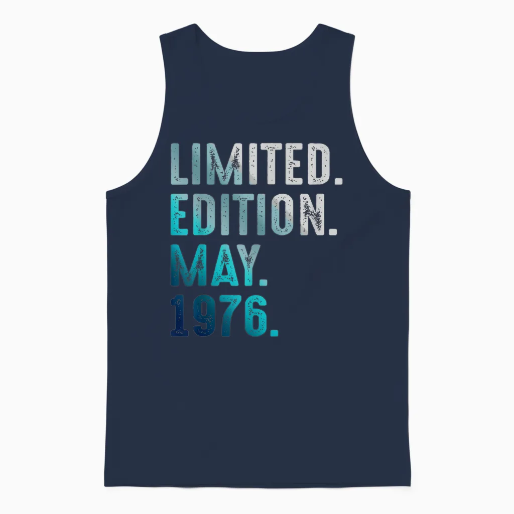 édition Limitée Mai 1976 Retro Vintage 1976 Unisex Tank Top in Navy