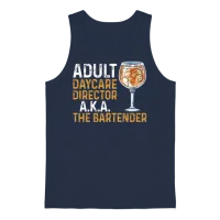 Bartender Mixologist Adult Daycare Unisex Tank Top - Navy – 1