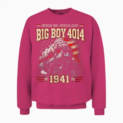 Big Boy 4014 Steam Engine Locomotive Train Vintage Railroad Unisex Sweatshirt - Heliconia