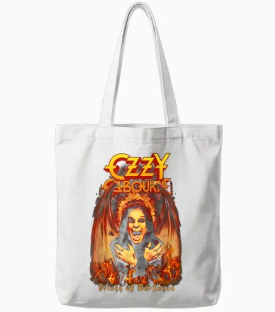 Ozzy Osbourne Demon Wings Tote Bags - White