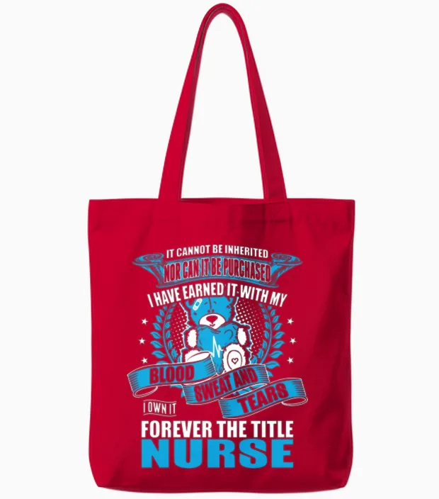 I Own It Forever the Title Nurse Tote Bags in Red
