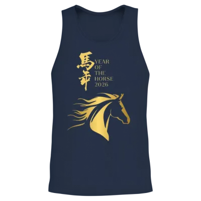 Year of the Horse 2026 Unisex Tank Top - Navy