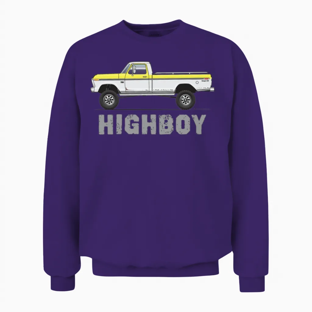 Highboy Tampico Yellow Unisex Sweatshirt in Purple