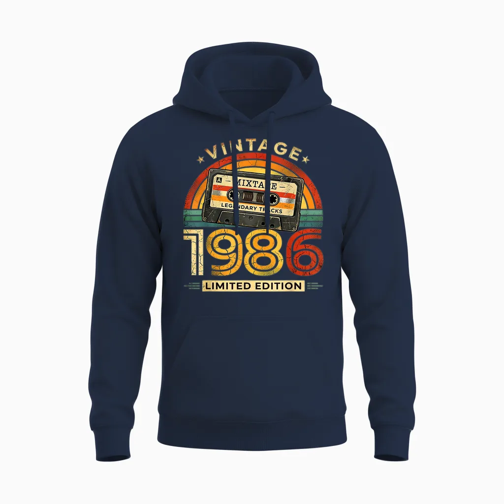 40 Geburtstag Mann Retro Vintage Limited Edition Deko Lustig Unisex Hoodie in Navy