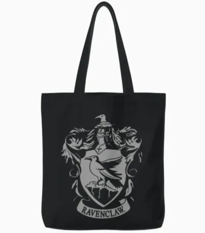 Harry Potter Ravenclaw Coat of Arms Tote Bags - Black